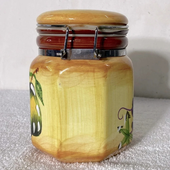Vintage Mayfair &  Jackson Painted Fruit Ceramic Canister - Picture 4 of 12